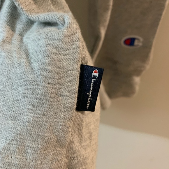 NWT Champion grey lightweight hooded long sleeve tee shirt size small - Picture 3 of 7